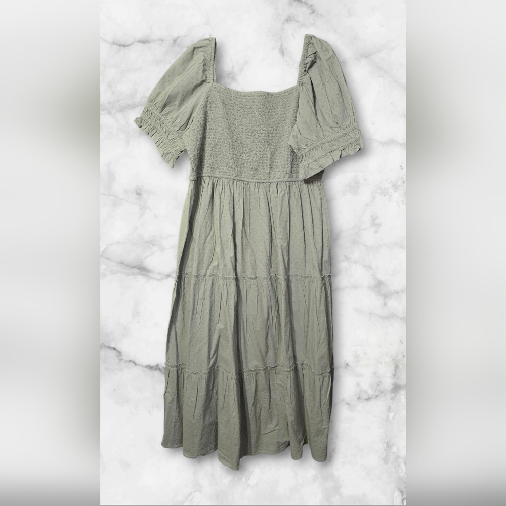 NWT AND NOW THIS Green Women's Boho Dress XXL